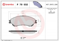 Sada brzdových destiček BREMBO P79032 - SUZUKI