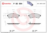 Sada brzdových destiček BREMBO P82004