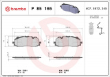 Sada brzdových destiček BREMBO P85165 - AUDI