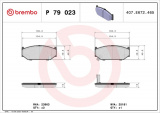 Sada brzdových destiček BREMBO P79023 - SUZUKI