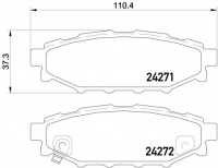 Sada brzdových destiček BREMBO P78020 - SUBARU, TOYOTA