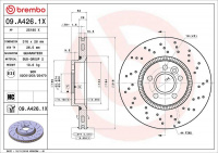 Brzdový kotouč BREMBO 09.A426.1X