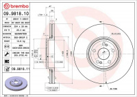 Brzdový kotouč BREMBO 09.9818.10 - RENAULT