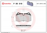 Sada brzdových destiček BREMBO P06018 - BMW