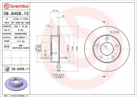 Brzdový kotouč BREMBO 08.8408.10 - AUDI, VW