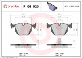 Sada brzdových destiček BREMBO P06020 - BMW