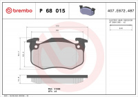 Sada brzdových destiček BREMBO P68015 - RENAULT
