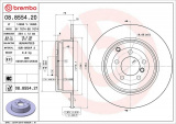 Brzdový kotouč BREMBO 08.8554.20 - LAND ROVER