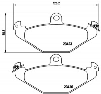 Sada brzdových destiček BREMBO P68017 - RENAULT