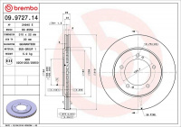 Brzdový kotouč BREMBO 09.9727.14 - SUZUKI