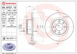 Brzdový kotouč BREMBO 08.8727.10 - CITROËN