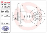 Brzdový kotouč BREMBO 08.9083.10 - AUDI