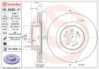 Brzdový kotouč BREMBO 09.B286.41 - MAYBACH