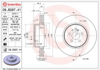 Brzdový kotouč BREMBO 09.B287.41 - MAYBACH