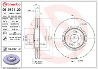 Brzdový kotouč BREMBO 09.9821.21