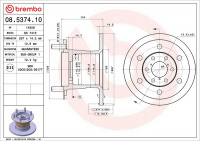 Brzdový kotouč BREMBO 08.5374.10 - IVECO