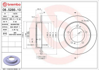 Brzdový kotouč BREMBO 08.5266.10 - SUZUKI Brzdový kotouč BREMBO 08.5266.10 - SUZUKI