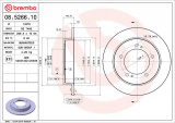 Brzdový kotouč BREMBO 08.5266.10 - SUZUKI