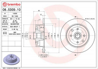 Brzdový kotouč BREMBO 08.5309.10 - OPEL