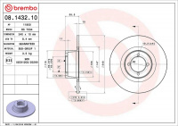 Brzdový kotouč BREMBO 08.1432.10 - BMW