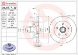 Brzdový kotouč BREMBO 08.5177.20 - VW