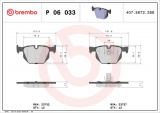 Sada brzdových destiček BREMBO P06033 - BMW