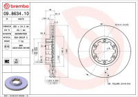 Brzdový kotouč BREMBO 09.8634.10 - NISSAN