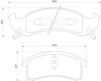 Sada brzdových destiček BREMBO P09002 - CADILLAC, CHEVROLET