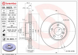 Brzdový kotouč BREMBO 09.9923.11 - BMW