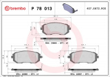 Sada brzdových destiček BREMBO P78013 - SUBARU