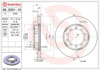 Brzdový kotouč BREMBO 09.5331.10