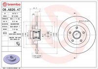 Brzdový kotouč BREMBO 08.A826.47