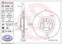 Brzdový kotouč BREMBO 09.A089.10 - CITROËN
