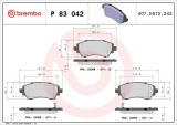 Sada brzdových destiček BREMBO P83042 - TOYOTA