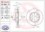 Brzdový kotouč BREMBO 09.9997.10 - KIA