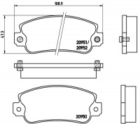 Sada brzdových destiček BREMBO P23013 - FIAT