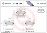 Sada brzdových destiček BREMBO P83046 - TOYOTA