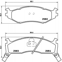 Sada brzdových destiček BREMBO P11006 - CHRYSLER