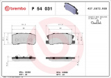 Sada brzdových destiček BREMBO P54031 - MITSUBISHI