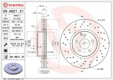 Brzdový kotouč BREMBO 09.A621.31 - MERCEDES-BENZ