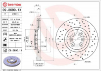 Brzdový kotouč BREMBO 09.8690.1X