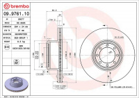 Brzdový kotouč BREMBO 09.9761.10 - IVECO