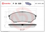 Sada brzdových destiček BREMBO P54028 - MITSUBISHI