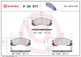 Sada brzdových destiček BREMBO P54017 - MITSUBISHI