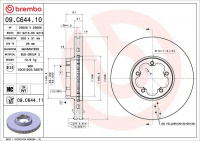 Brzdový kotouč BREMBO 09.C644.11 - FORD