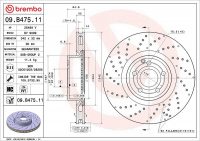 Brzdový kotouč BREMBO 09.B475.11 - MERCEDES-BENZ Brzdový kotouč BREMBO 09.B475.11 - MERCEDES-BENZ