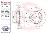 Brzdový kotouč BREMBO 09.5301.10
