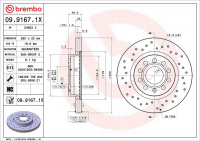 Brzdový kotouč BREMBO 09.9167.1X