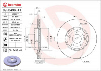 Brzdový kotouč BREMBO 09.B436.41 - MERCEDES-BENZ