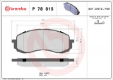 Sada brzdových destiček BREMBO P78015 - SUBARU